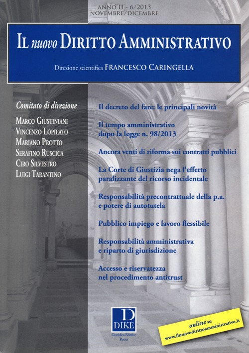 Il nuovo diritto amministrativo (2013). Vol. 6