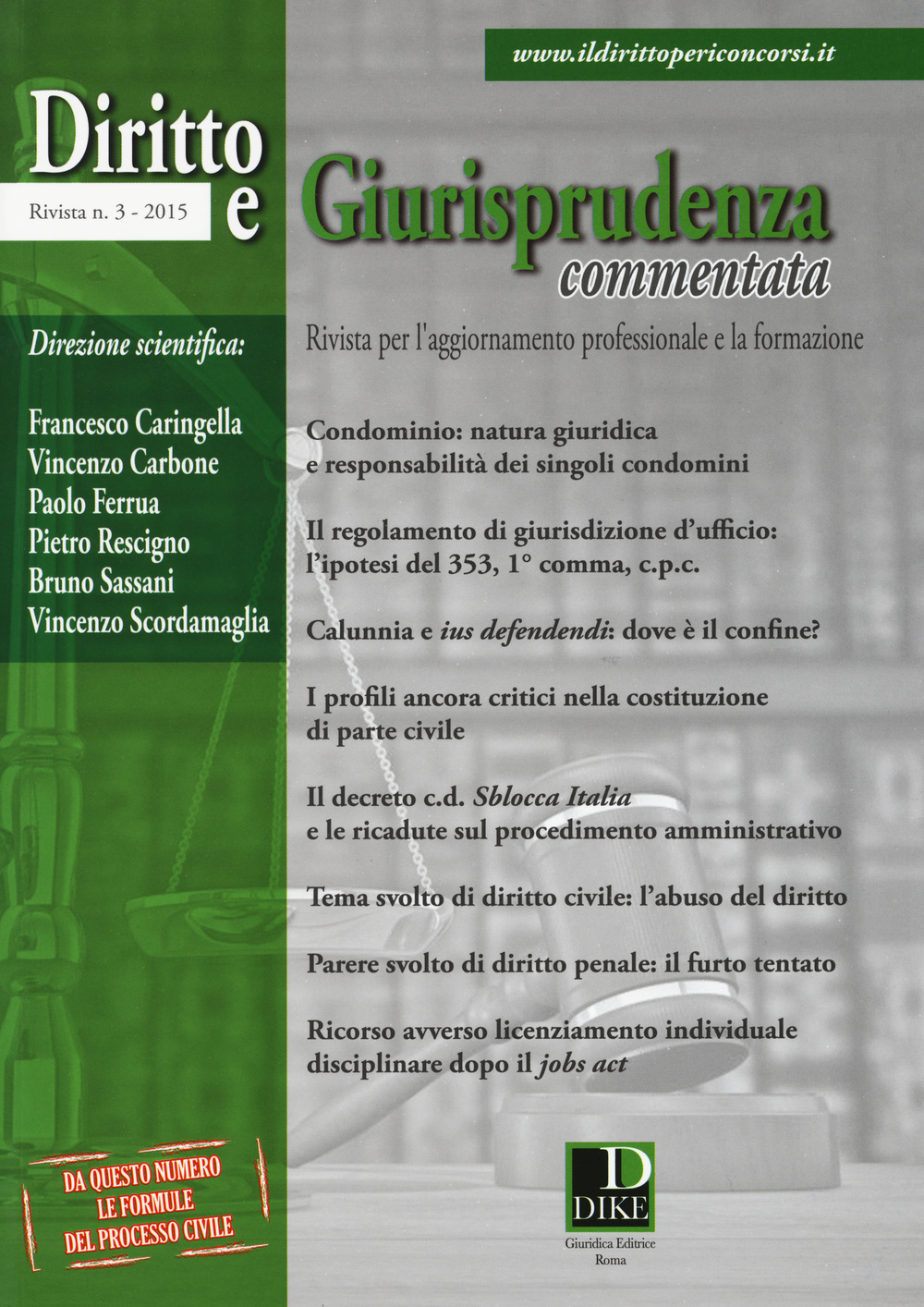 Diritto e giurisprudenza commentata (2015). Vol. 3