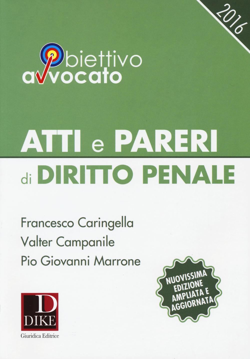 Atti e pareri di diritto penale