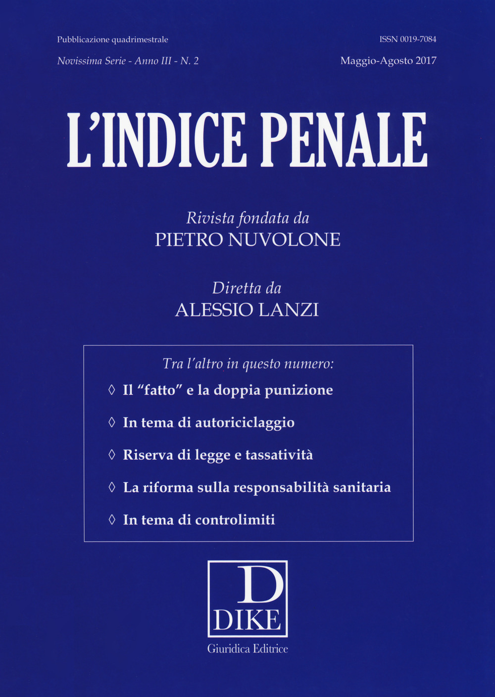 L'indice penale (2017). Vol. 2