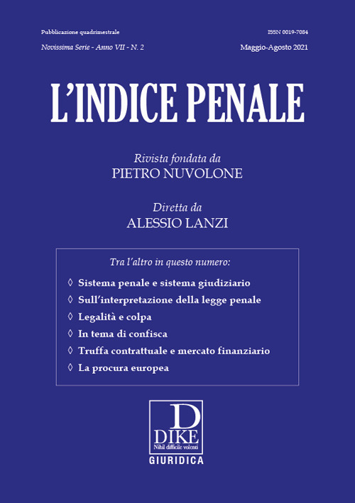 L'indice penale (2021). Vol. 2