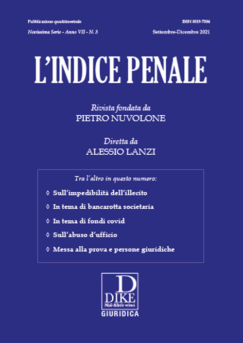 L'indice penale (2021). Vol. 3