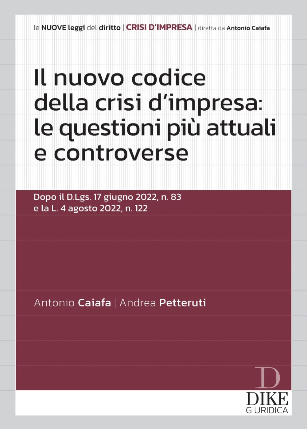 Il nuovo codice della crisi d'impresa: le questioni più attuali e controverse