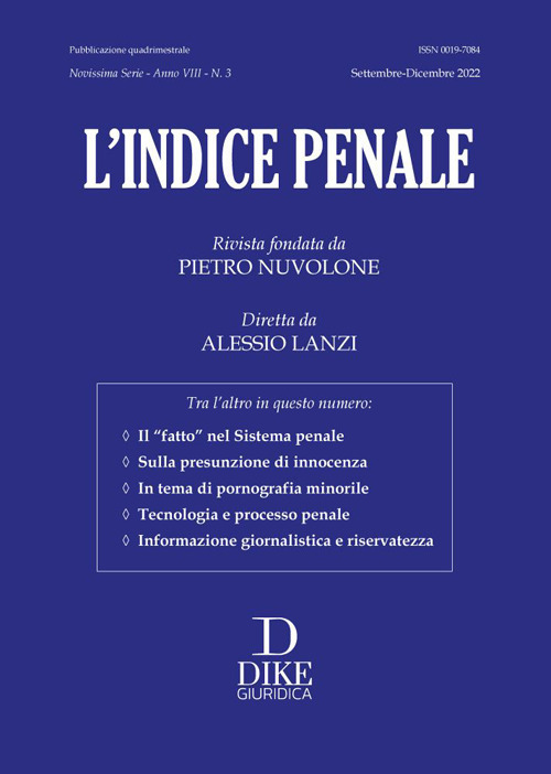 L'indice penale (2022). Vol. 3