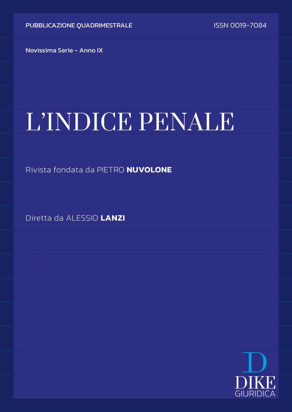 L'indice penale (2023). Vol. 1