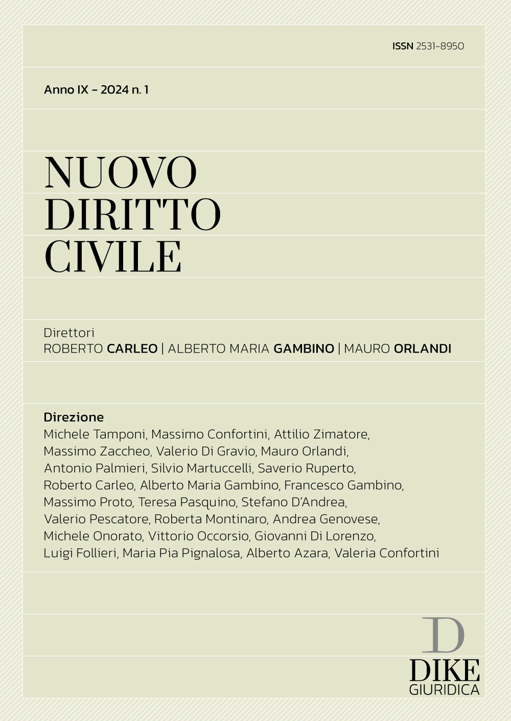 Nuovo diritto civile (2024). Vol. 1