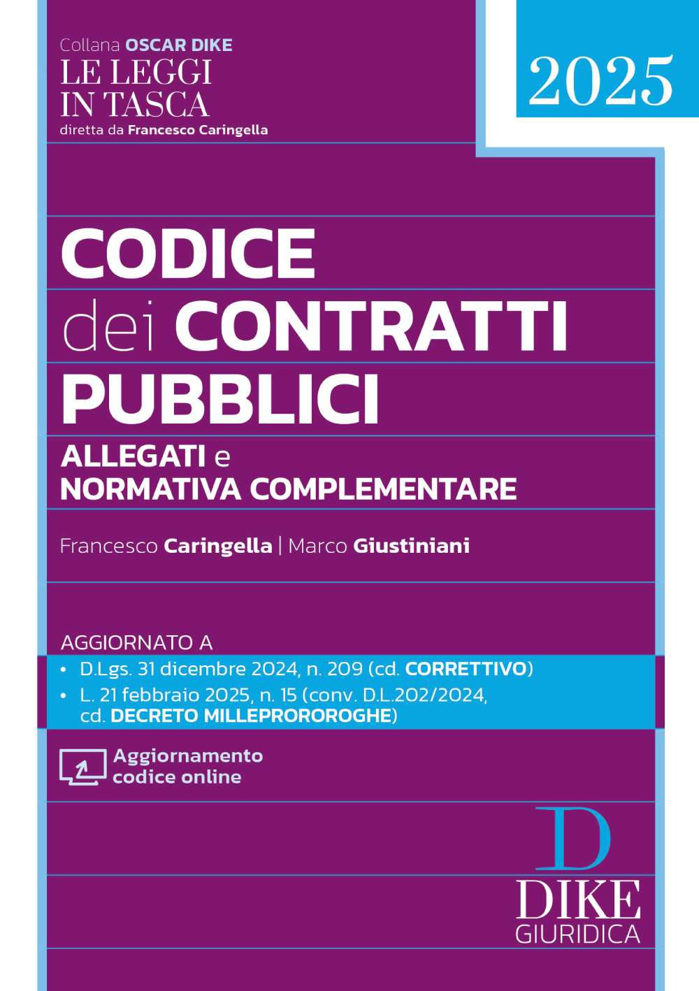 Codice dei contratti pubblici Pocket 2025. Con aggiornamento codice online