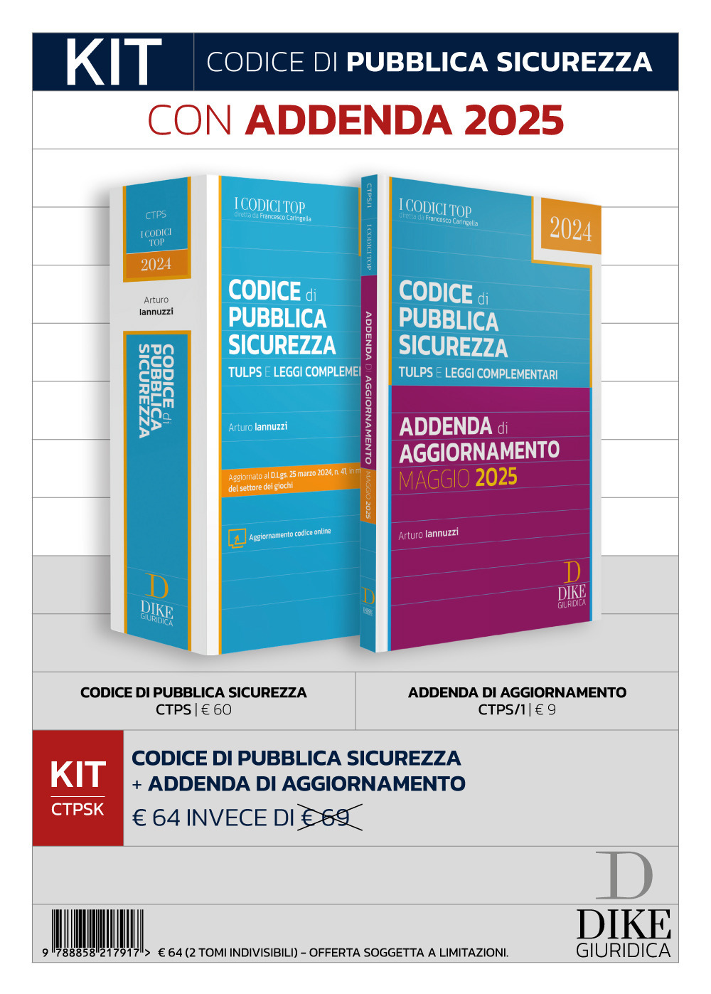 Kit codice di pubblica sicurezza con addenda 2025. Con Aggiornamento online
