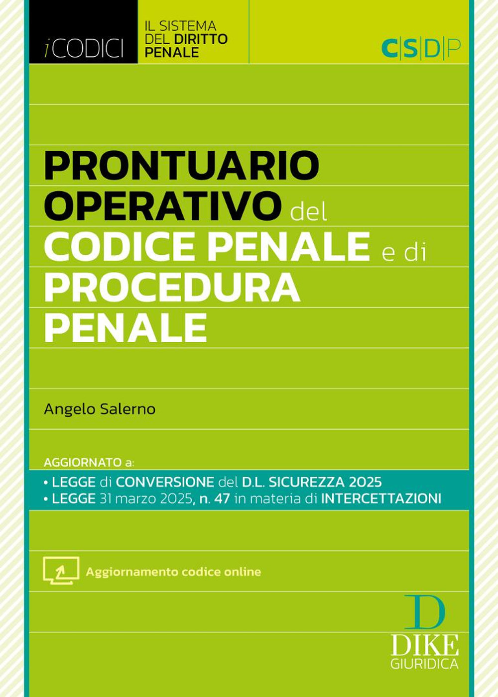 Prontuario operativo del codice penale e di procedura penale. Con aggiornamento codice online