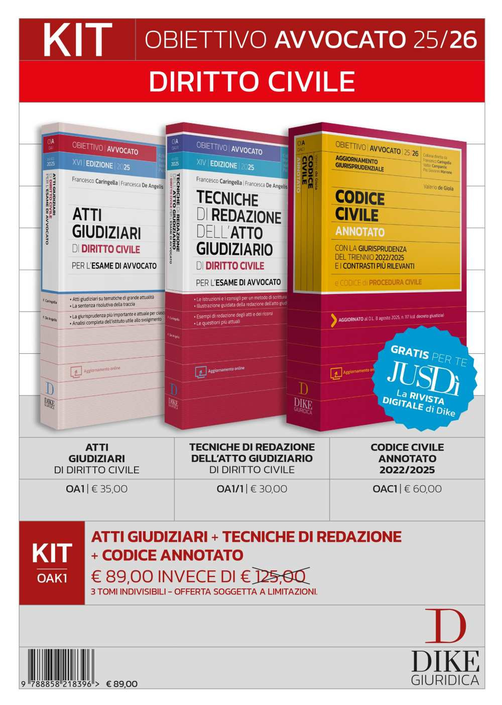 Kit. Obiettivo avvocato 25/26 Diritto civile: Atti giudiziari di diritto civile-Tecniche di redazione dell'atto giudiziario di diritto civile-Codice civile annotato 2022/2025. Con aggiornamento online