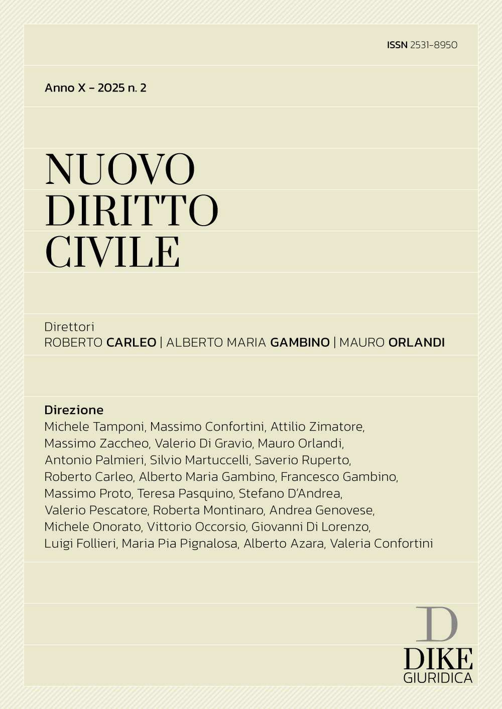 Nuovo diritto civile (2025). Vol. 2