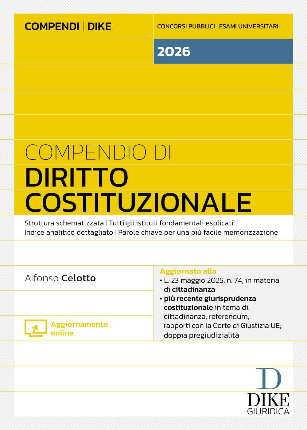 Compendio di diritto costituzionale 2025/2026. Con aggiornamento online