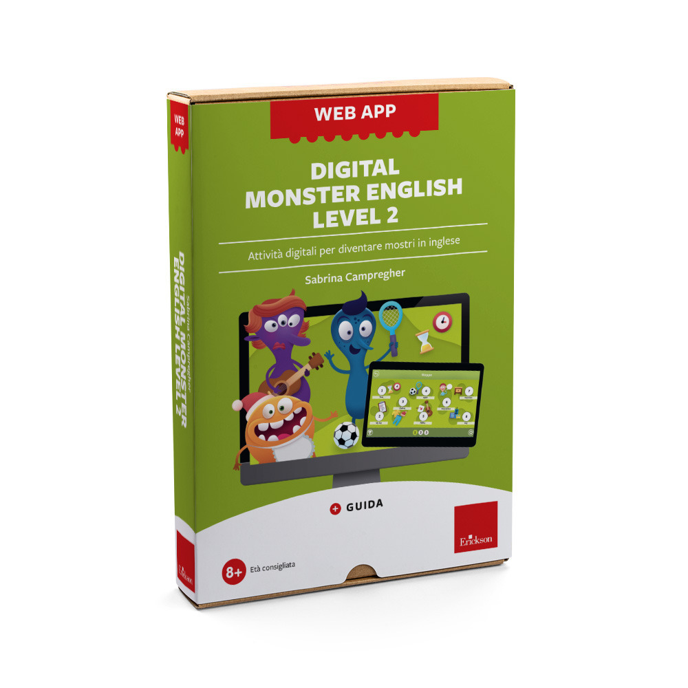 Digital monster english level 2. Attività digitali per diventare mostri in inglese. Web app. Con software