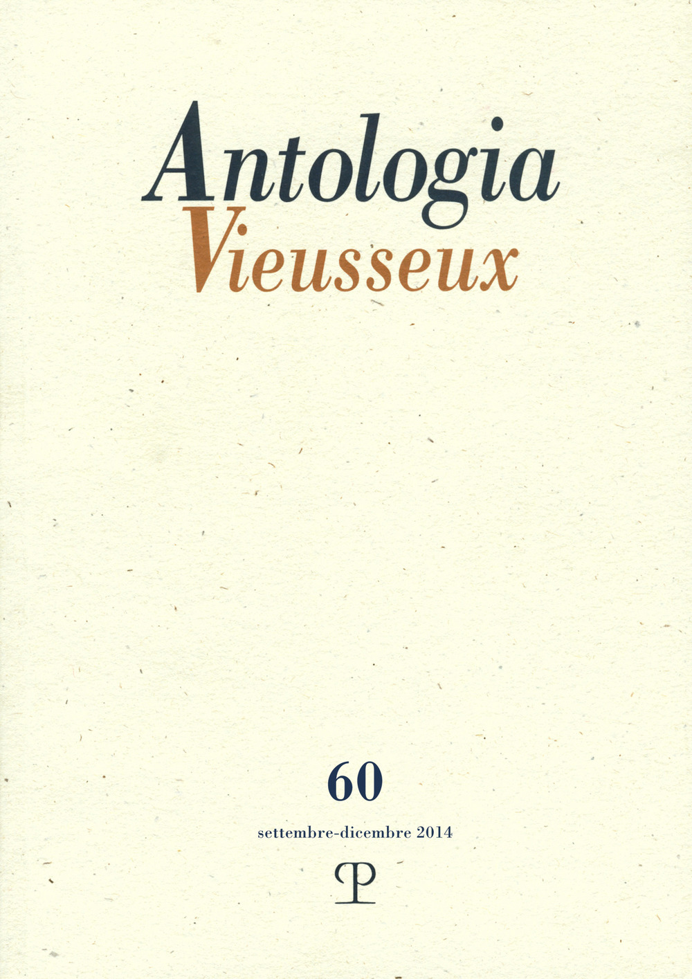 Antologia Vieusseux (2014). Vol. 60