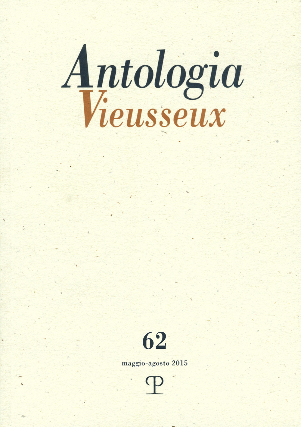 Antologia Vieusseux (2015). Vol. 62