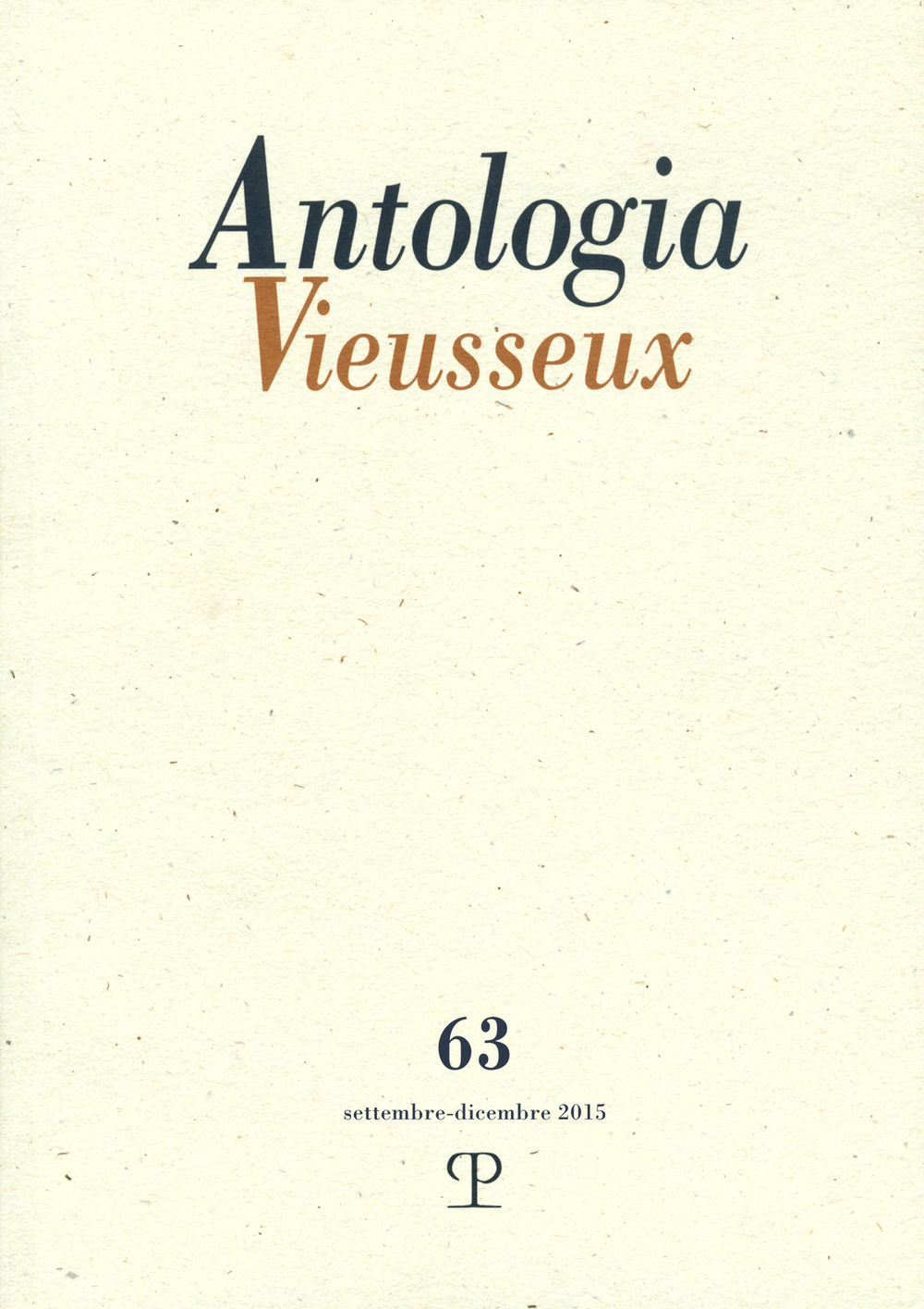 Antologia Vieusseux (2015). Vol. 63