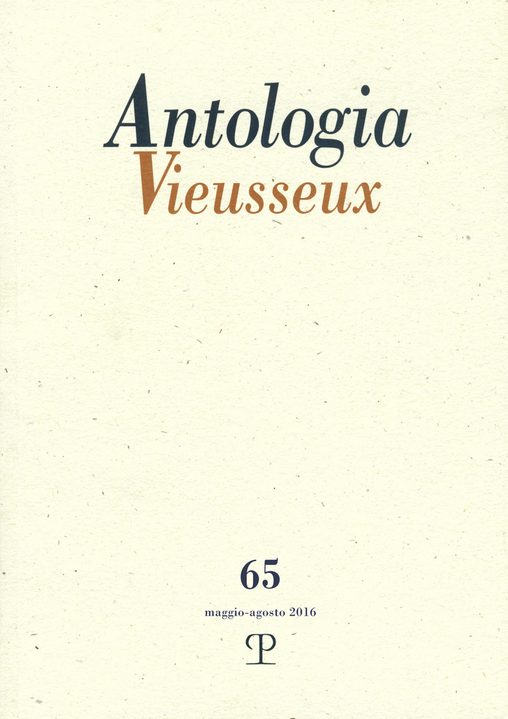 Antologia Vieusseux (2016). Vol. 65