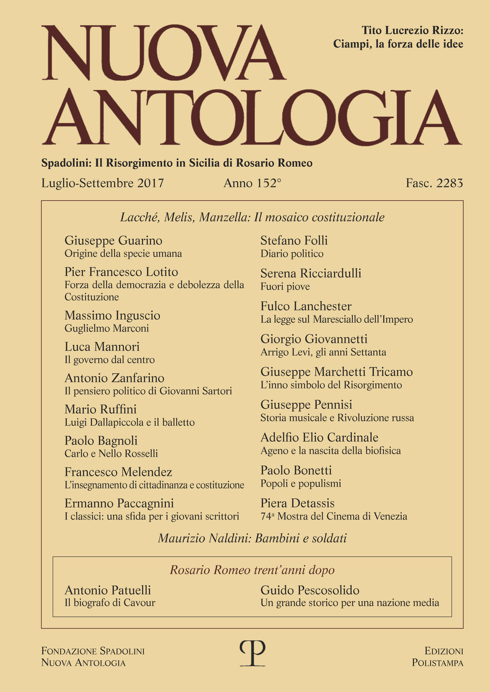 Nuova antologia (2017). Vol. 3: Luglio-Settembre