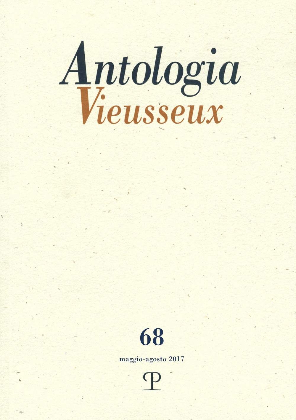 Antologia Vieusseux (2017). Vol. 68