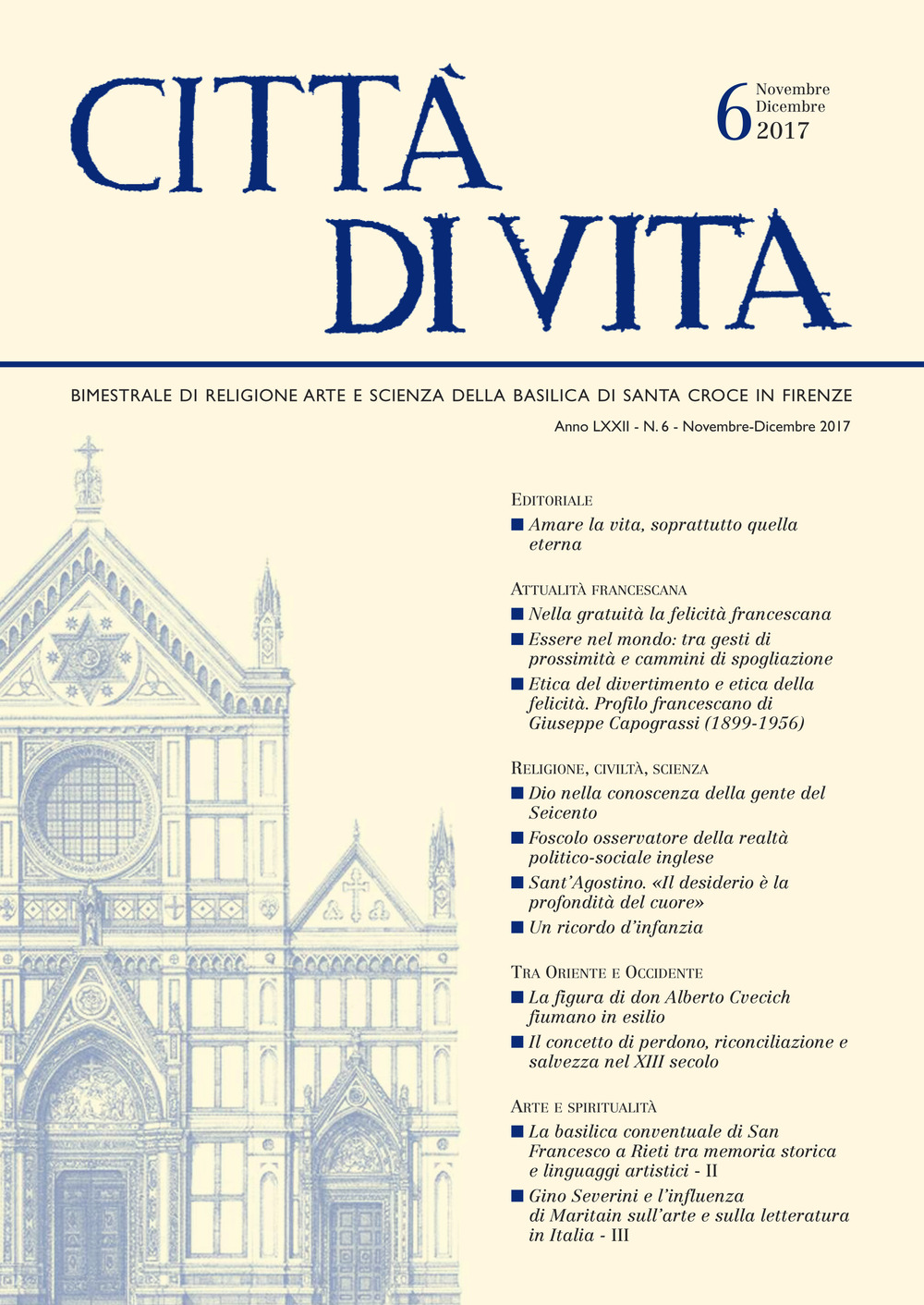 Città di vita (2017). Vol. 6: Novembre-Dicembre