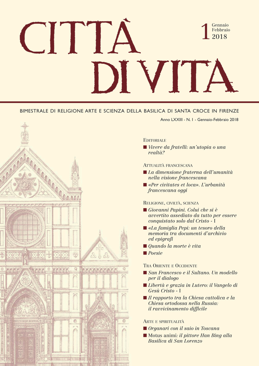 Città di vita (2018). Vol. 1: Gennaio-Febbraio