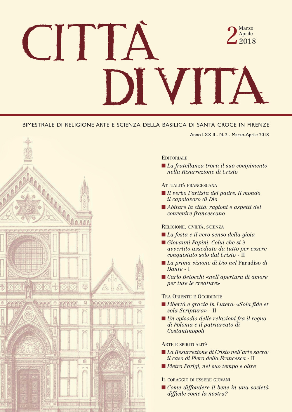 Città di vita (2018). Vol. 2: Marzo-Aprile