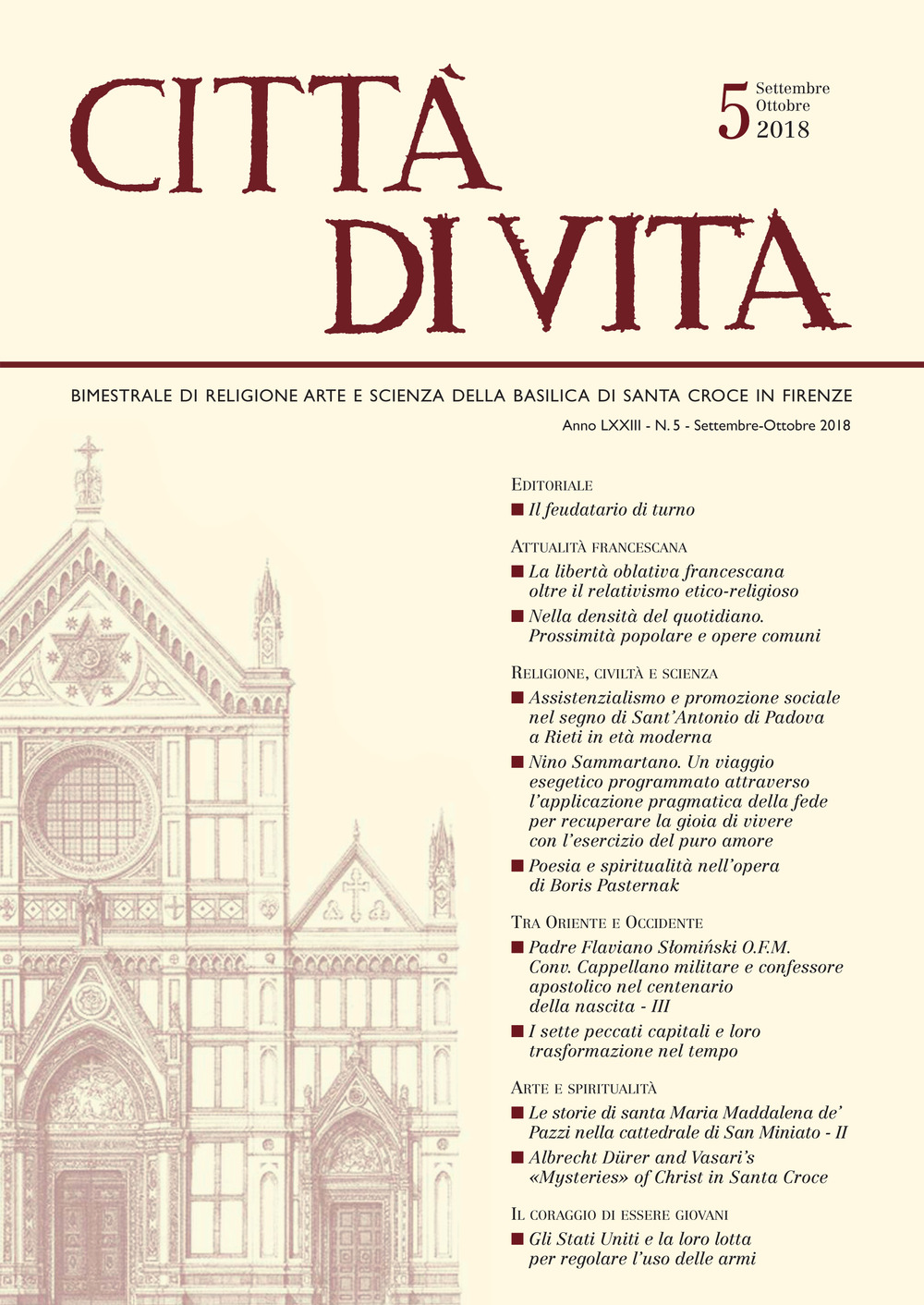 Città di vita (2018). Vol. 5: Settembre-ottobre