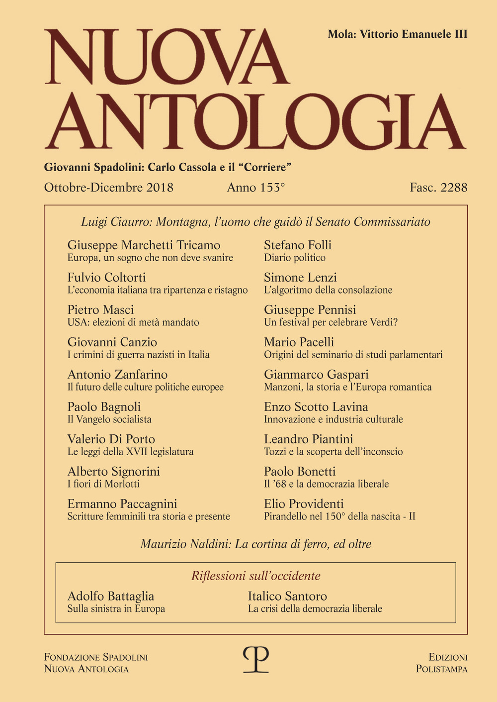Nuova antologia (2018). Vol. 4: Ottobre-dicembre