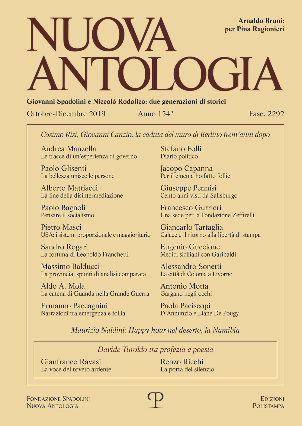 Nuova antologia (2019). Vol. 4: Ottobre-Dicembre