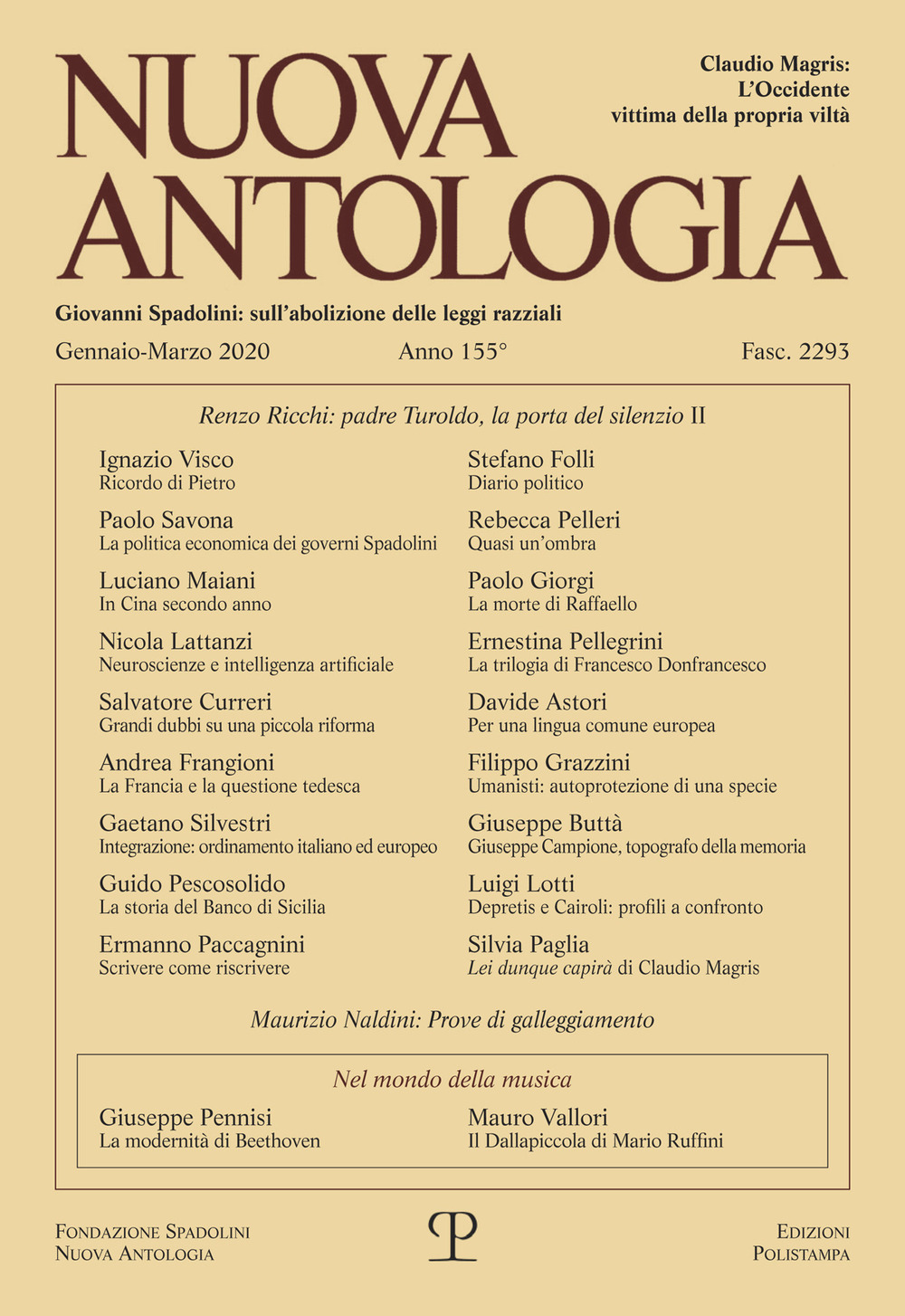 Nuova antologia (2020). Vol. 1: Gennaio-Marzo