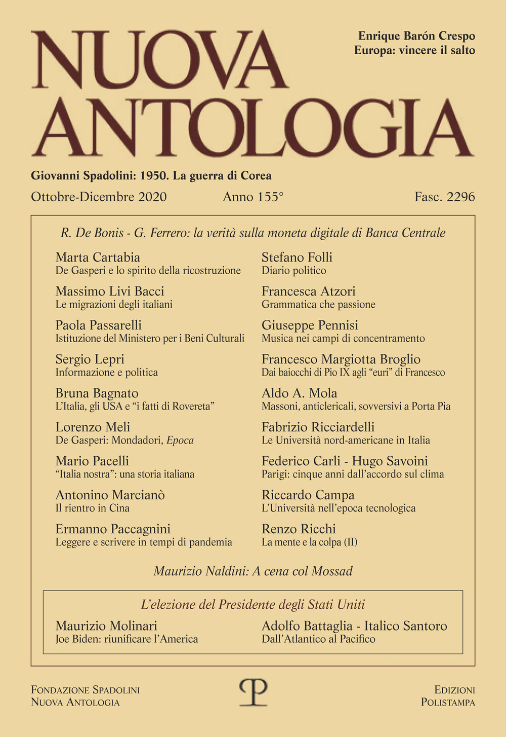 Nuova antologia (2020). Vol. 4: Ottobre-Dicembre