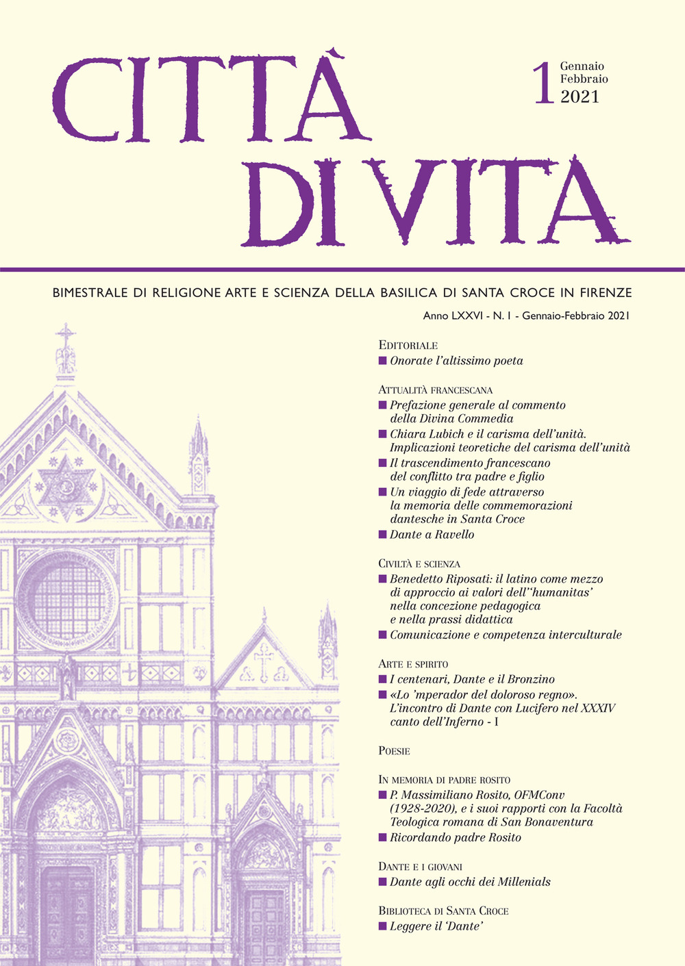 Città di vita (2021). Vol. 1: Gennaio-Febbraio