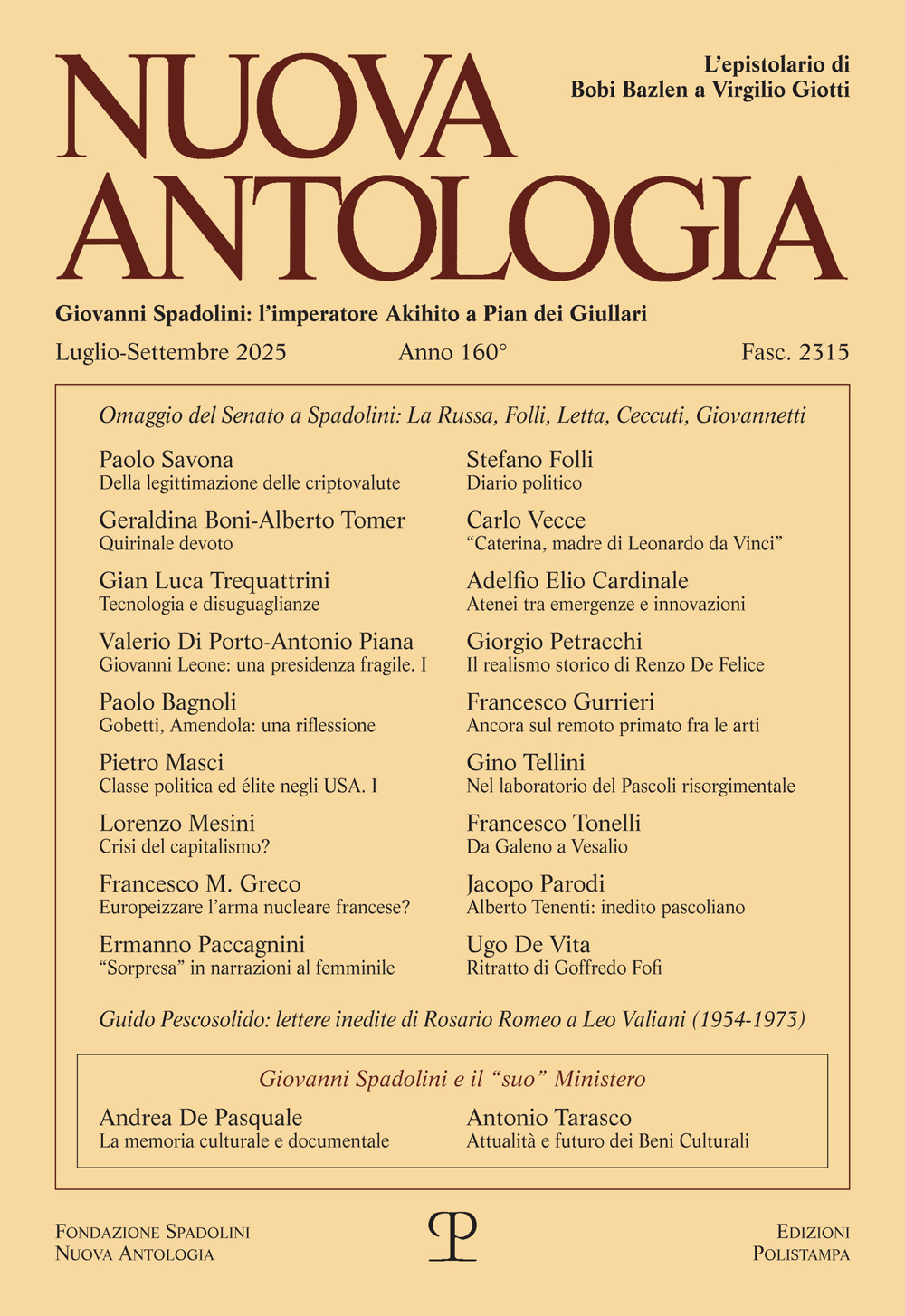 Nuova antologia (2025). Vol. 3: Luglio-settembre