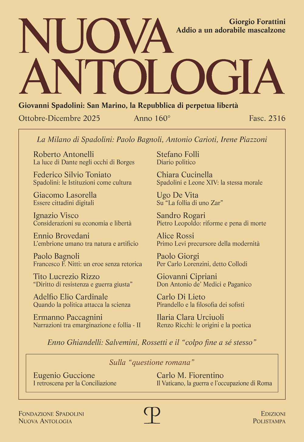 Nuova antologia (2025). Vol. 4: Ottobre-dicembre
