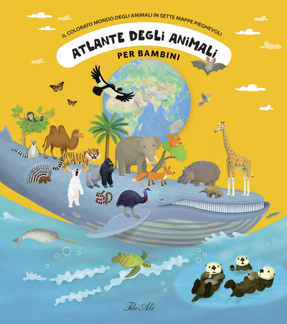 Atlante degli animali per bambini. Il colorato mondo degli animali in sette mappe pieghevoli. Ediz. illustrata