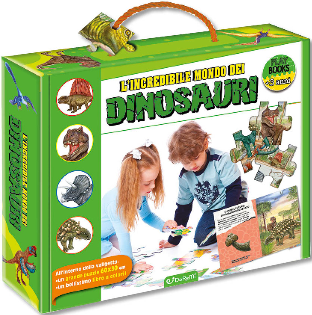 L'incredibile mondo dei dinosauri. Play books. Ediz. a colori. Con puzzle