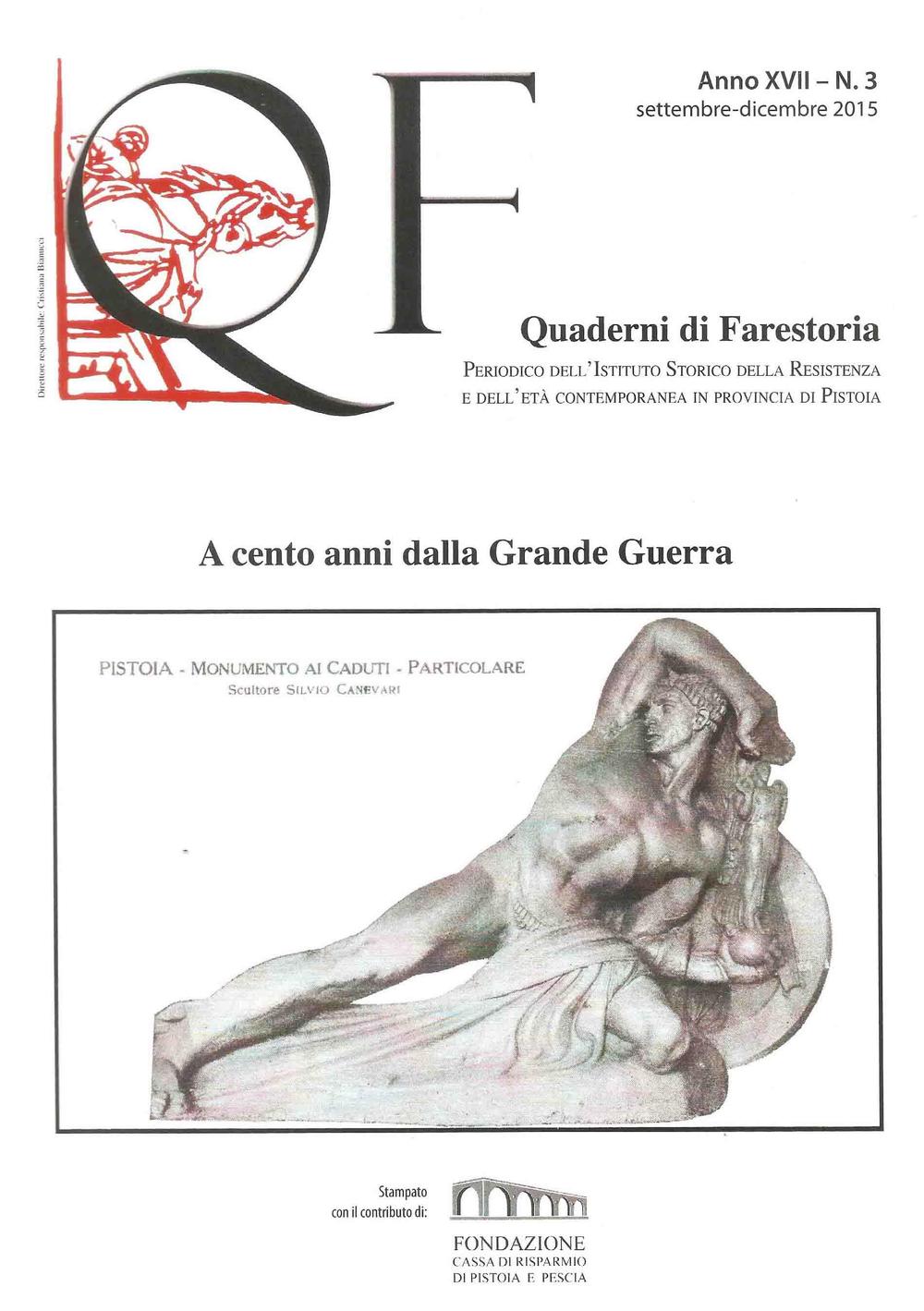 Quaderni di Farestoria (2015). Vol. 3: A cento anni dalla grande guerra