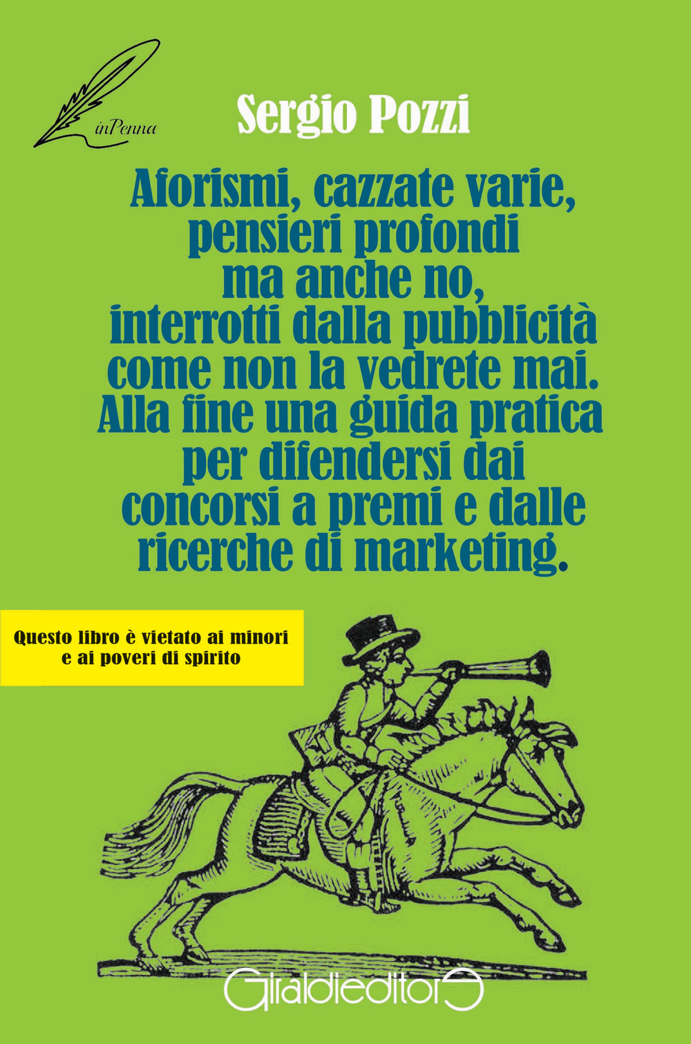 Aforismi, cazzate varie, pensieri profondi ma anche no, interrotti dalla pubblicità come non la vedrete mai. Alla fine una guida pratica per difendersi dai concorsi a premi e dalle ricerche di marketing