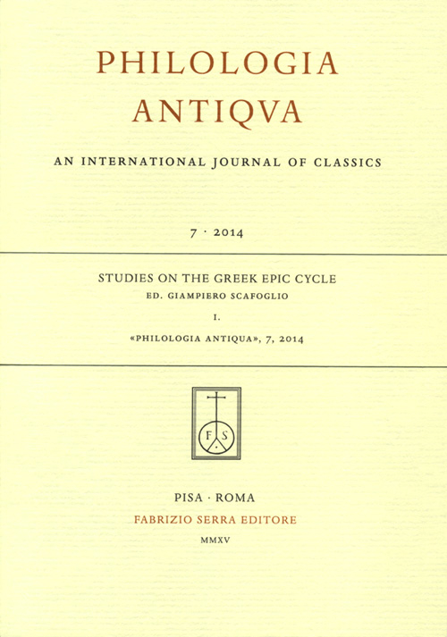 Studies on the greek epic cycle. Ediz. italiana, inglese e francese