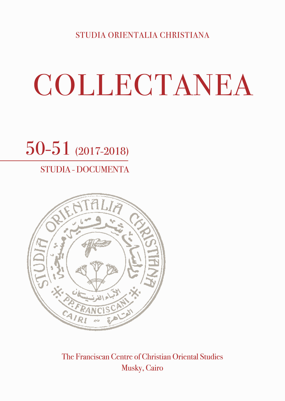 Studia orientalia christiana. Collectanea. Studia, documenta (2017-2018). Vol. 50-51