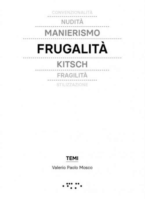 Frugalità. In architettura