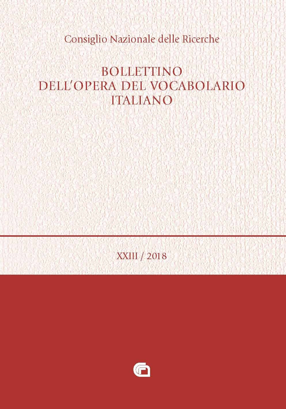 Bollettino dell'opera del vocabolario italiano (2018). Vol. 23