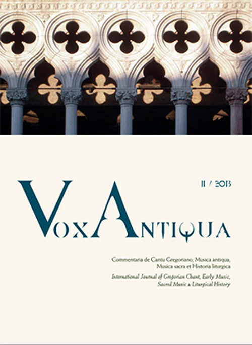Vox antiqua. Commentaria de cantu gregoriano, musica antiqua, musica sacra et historia liturgica. Vol. 2