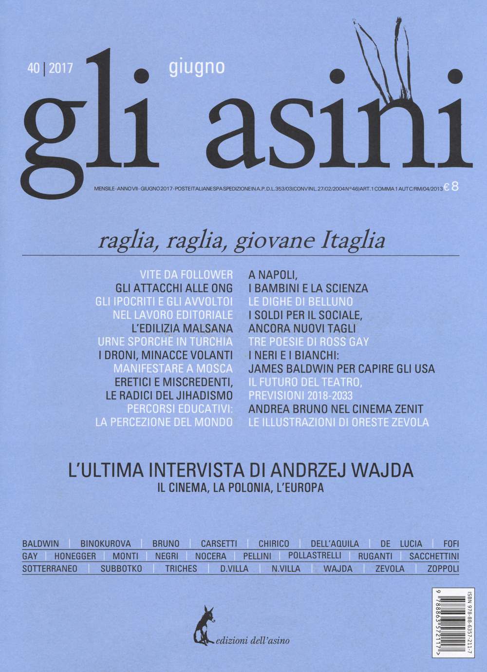 Gli asini. Rivista di educazione e intervento sociale. Vol. 40