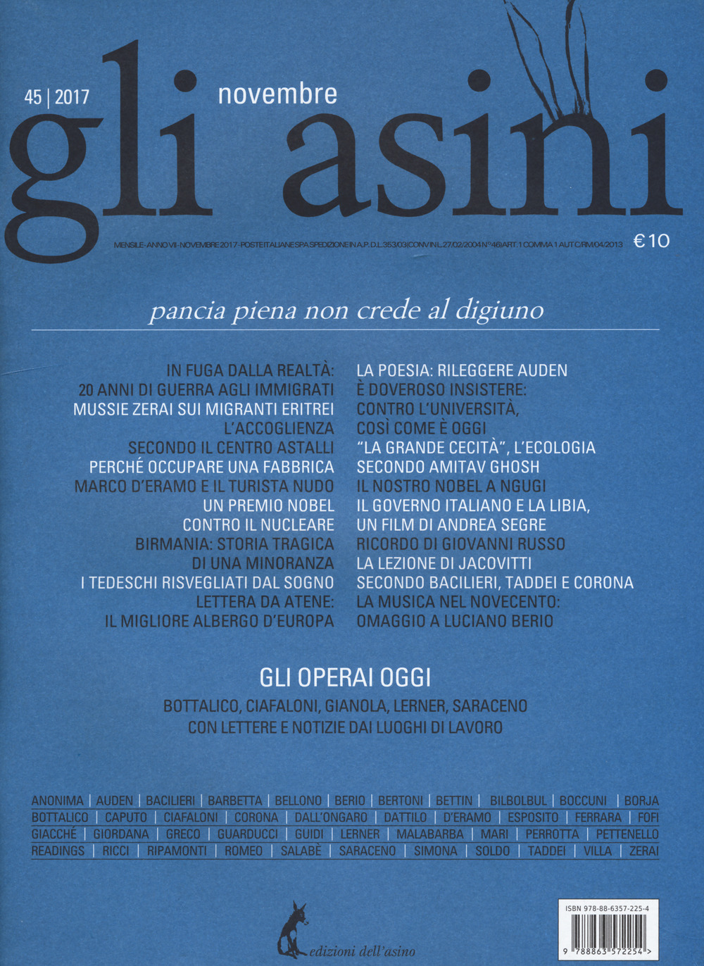 Gli asini. Rivista di educazione e intervento sociale (2017). Vol. 45