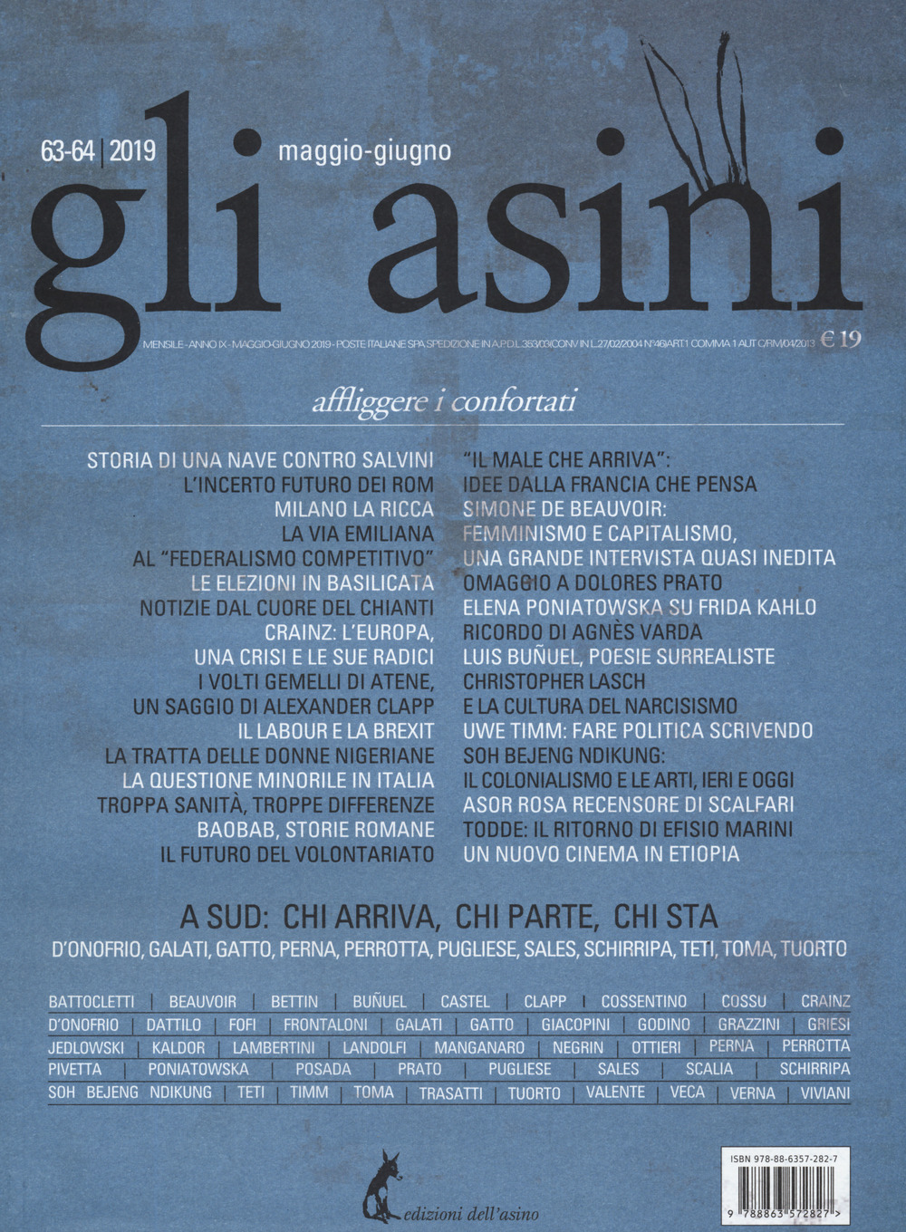 Gli asini. Rivista di educazione e intervento sociale (2019). Vol. 63-64: Affliggere i confortati