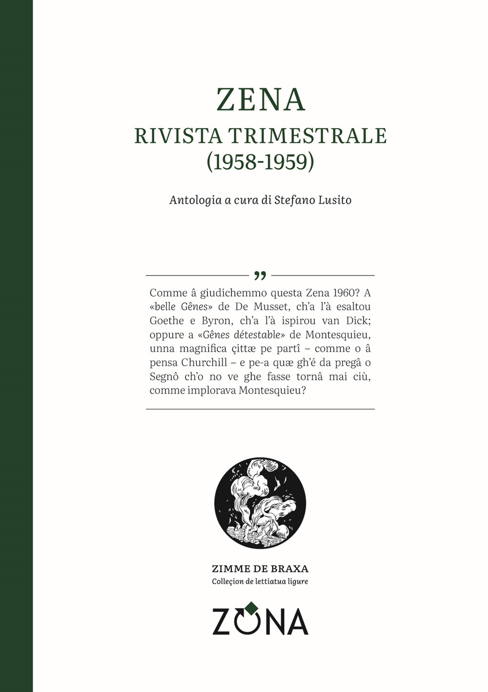 Zena. Rivista trimestrale (1958-1959). Testo genovese