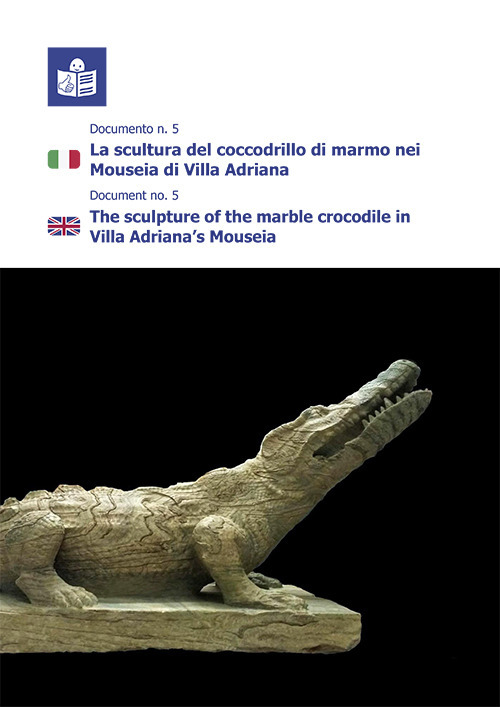 La scultura del coccodrillo di marmo nei Mouseia di Villa Adriana