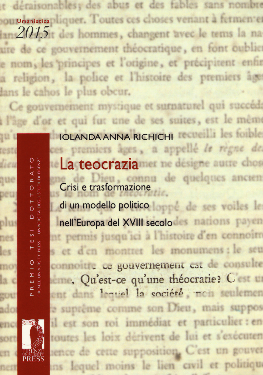 La teocrazia: crisi e trasformazione di un modello politico nell'Europa del XVIII secolo
