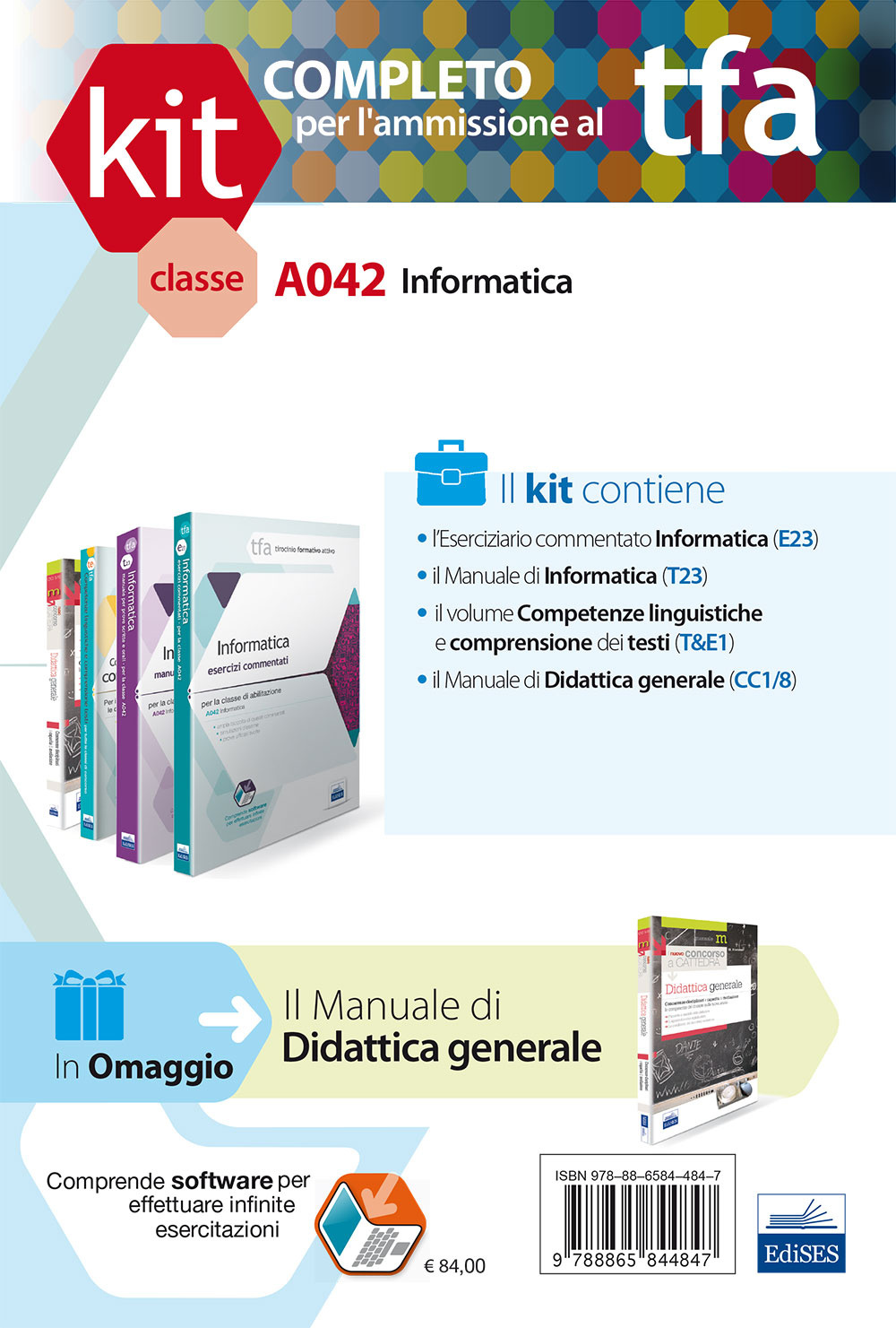 TFA. Classe A042 per prove scritte e orali. Manuali di teoria e esercizi di informatica. Kit completo. Con software di simulazione